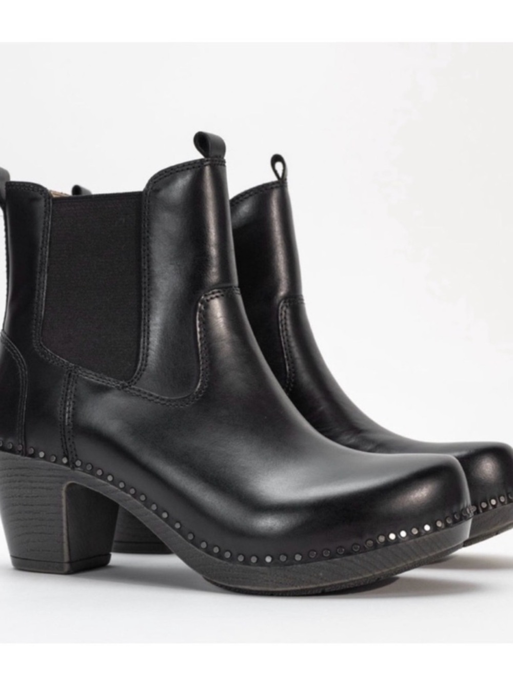 Dansko Shayna Ankle Boots Black clogs Chunky Boho Studded Cottagecore Comfort 38